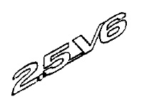 Napis "2.5 V6" na tył VECTRA B